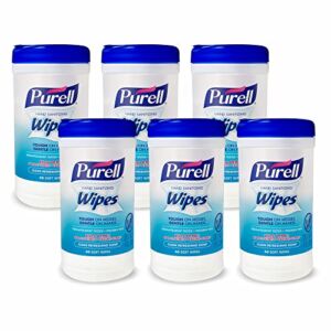 Purell Hand Sanitizing Wipes, Clean Refreshing Scent, 40 Count Hand Wipes Canister (Pack of 6) – 9120-06-CMR