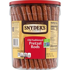 Snyder’s of Hanover Pretzel Rods, Old Fashioned Pretzels, Canister 27 Oz