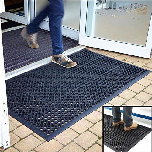Rubber Floor Mat Anti-Fatigue Non Slip Floor Mats 36″ x 60″ New Commercial Heavy Duty Drainage Kitchen Mat Black Bar Floor Mat | The Storepaperoomates Retail Market - Fast Affordable Shopping