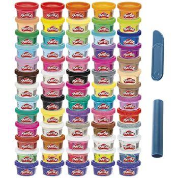 Play-Doh Ultimate Color Collection 65-Pack of Modeling Compound, Non-Toxic, 1-Ounce Fun Size Cans, Includes Sapphire, Sparkle, Confetti, Metallic Colors, and Color Burst (Amazon Exclusive) | The Storepaperoomates Retail Market - Fast Affordable Shopping