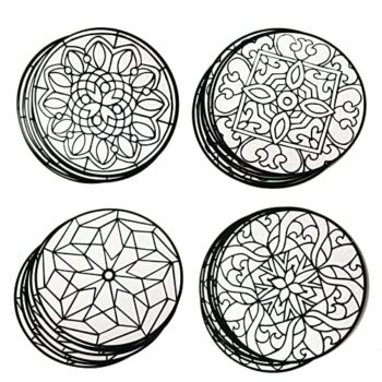 S&S Worldwide Velvet Art Mandalas to Color, 10 each of 4 Designs, Classically Detailed Designs, Color with Markers or Colored Pencils, 9″ Diameter Cardstock Pack of 40. | The Storepaperoomates Retail Market - Fast Affordable Shopping