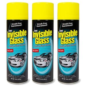 Invisible Glass 91164-3PK 19-Ounce Cleaner for Auto and Home for a Streak-Free Shine, Deep Cleaning Foaming Action, Safe for Tinted and Non-Tinted Windows, Ammonia Free Foam Glass Cleaner, Pack of 3
