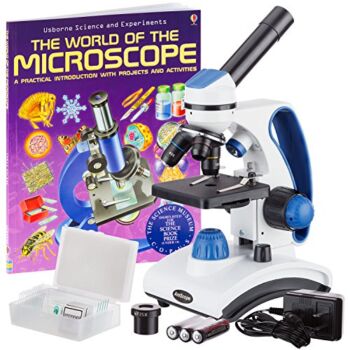 AmScope M162C-2L-PB10-WM”Awarded 2018 Best Students and Kids Microscope Kit” – 40X-1000X Dual Light All Metal Microscope with Slides and Microscope Book | The Storepaperoomates Retail Market - Fast Affordable Shopping
