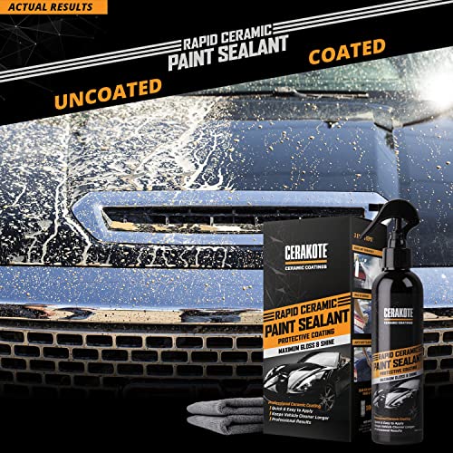 CERAKOTE Rapid Ceramic Paint Sealant Kit (8oz Bottle)– Maximum Gloss & Shine – Extremely Hydrophobic – Unmatched Slickness – Repels Road Grime – Long Lasting – Quick & Easy Application – Professional Results | The Storepaperoomates Retail Market - Fast Affordable Shopping