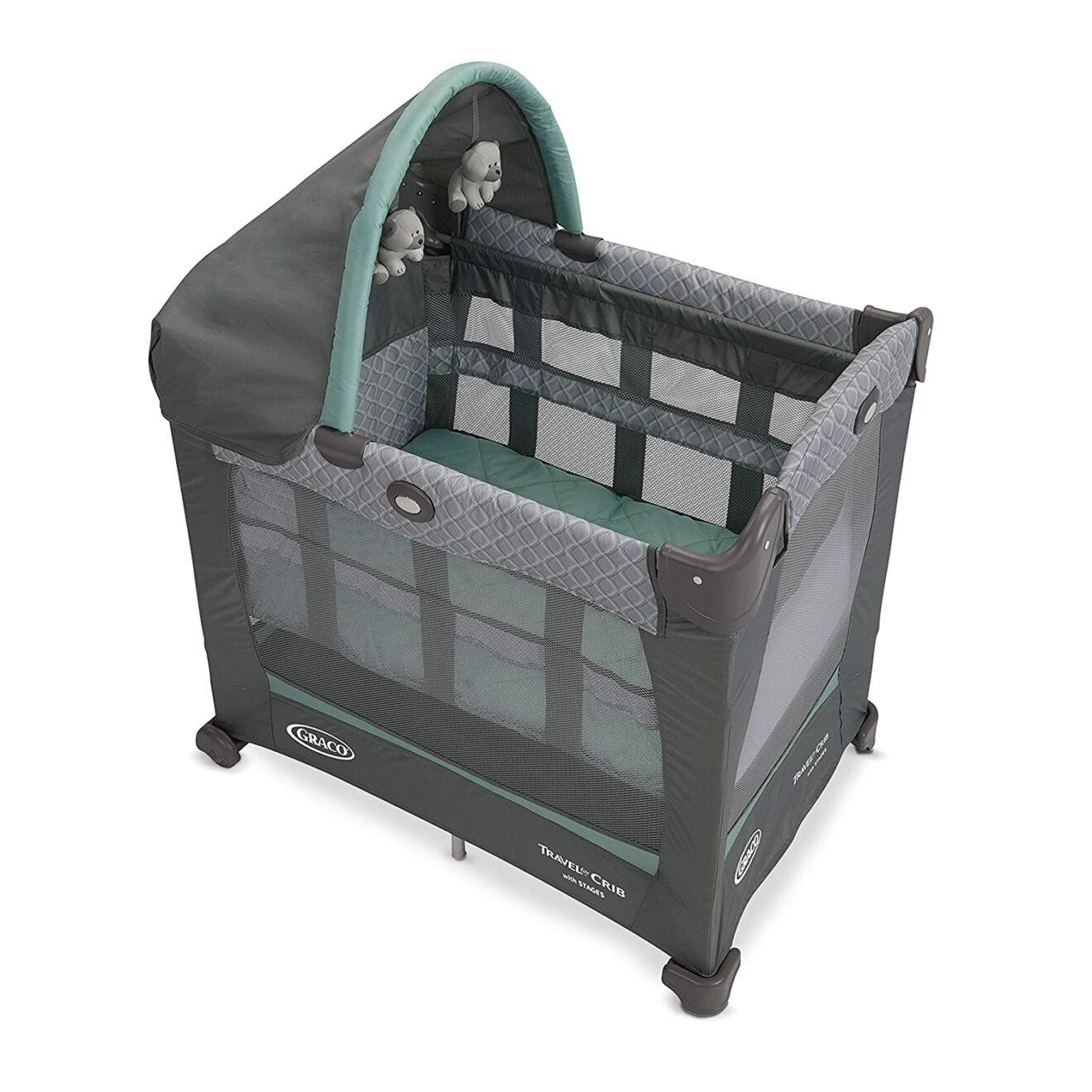 Graco Travel Lite Crib | Travel Crib Converts from Bassinet to Playard, Manor | The Storepaperoomates Retail Market - Fast Affordable Shopping