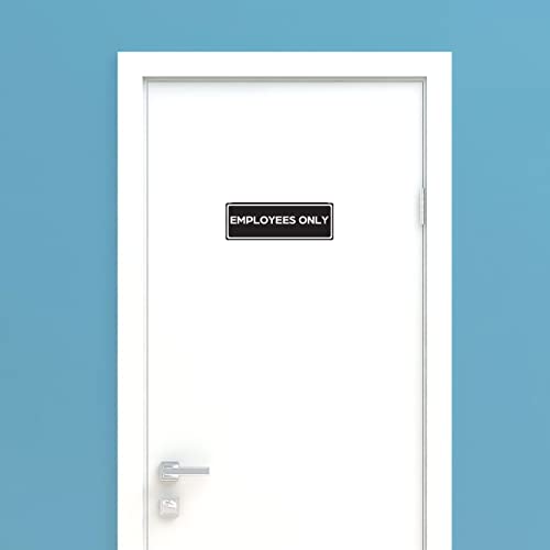 Employees Only Sign (4 Stickers 7.3 in x 2.5 in) – Employee Only Sign – Employee Only Signs for Doors – Staff Only Door Sign | The Storepaperoomates Retail Market - Fast Affordable Shopping