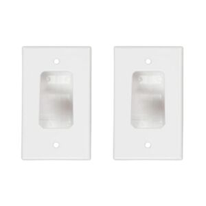Buyer’s Point Single Gang Recessed Low Voltage Cable Wall Plate for Home Theater (2 Pack)