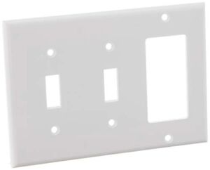 Leviton 80421-W 2-Toggle 1-Decora/GFCI Device Combination Wallplate