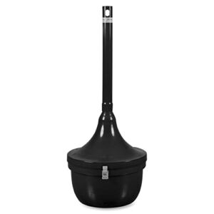 Ex-Cell Kaiser SRS1BLK Steel Smokers’ Oasis Cigarette Receptacle, 4.5 Gallon Capacity, 16″ Diameter x 39″ Height, Black