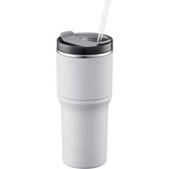 LocknLock Metro Tumbler Stainless Steel Double Wall Insulated with Handle, Lid, 16 oz, Off White | The Storepaperoomates Retail Market - Fast Affordable Shopping