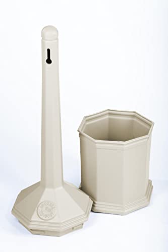 Commercial Zone 710302 Smoker’s Outpost Site Saver Hexagon Shape Cigarette Collector Receptacle Container, Beige | The Storepaperoomates Retail Market - Fast Affordable Shopping