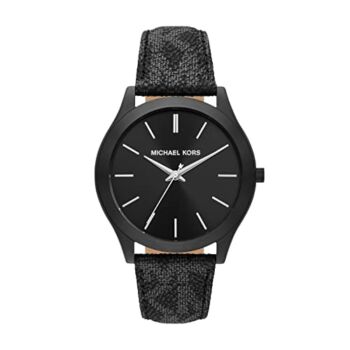 Michael Kors Men’s Slim Runway Stainless Steel Quartz Watch with PVC Strap, Black, 22 (Model: MK8908) | The Storepaperoomates Retail Market - Fast Affordable Shopping