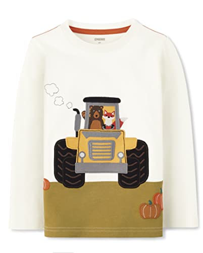 Gymboree Boys and Toddler Embroidered Graphic Long Sleeve T-Shirts, Harvest Tractor, 12-18 Months | The Storepaperoomates Retail Market - Fast Affordable Shopping