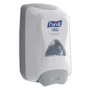 PURELL FMX-12 Push-Style Hand Sanitizer Foam Dispenser, White, Dispenser for 1200 mL PURELL FMX-12 Sanitizer Foam Refill – 5120-06