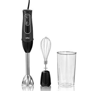 Braun MultiQuick 5 Immersion Hand Blender Patented Technology – Powerful 350 Watt – Dual Speed – Includes Beaker, Whisk, 505, Black, MQ505 | The Storepaperoomates Retail Market - Fast Affordable Shopping