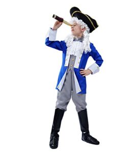 Dress-Up-America Colonial Patriot Costume With Hat And Wig