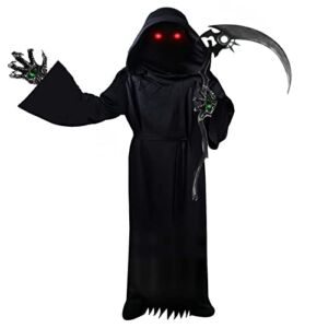 Yiermte Holiday Grim Reaper Costume Halloween Party Dress Up Scary Halloween Grim Reaper Robe Costume Halloween Costume Boy (Large size)