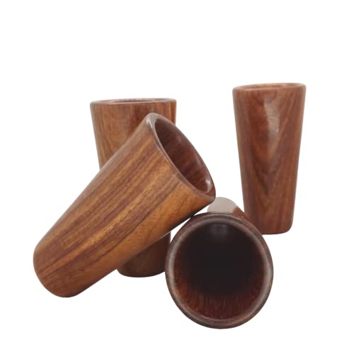 ECONIA – Wooden Tequila Shot Glasses – Set of 4 – Authentic Mexican Tequila Shot Glasses – Artisanal – handmade – 1.5 oz – Granadillo Wood – Eco-Friendly… | The Storepaperoomates Retail Market - Fast Affordable Shopping