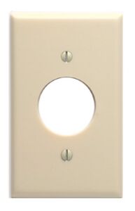 Leviton 86004 1-Gang Single 1.406 Inch Hole Device Receptacle Wallplate, Standard Size, Thermoset, Device Mount, Ivory