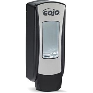 GOJO ADX-12 Push-Style Foam Soap Dispenser, Chrome/Black, for 1250 mL GOJO ADX-12 Soap Refills (Pack of 1) – 8888-06