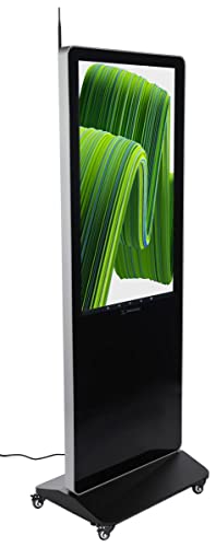 Displays2go 43″ Standing Digital Signage Kiosk w/ Wheels, Non-Touch, 1 Year Warranty – Black (DGSNFSNT43) | The Storepaperoomates Retail Market - Fast Affordable Shopping