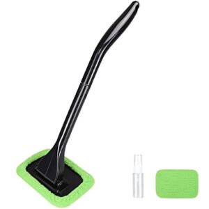 X XINDELL Window Windshield Cleaning Tool Microfiber Cloth Car Cleanser Brush with Detachable Handle Auto Inside Glass Wiper Interior Accessories Car Cleaning Kit