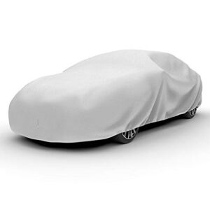 Budge Lite Car Cover Dirtproof, Scratch Resistant, Breathable, Dustproof, Car Cover Fits Sedans up to 200″, Gray