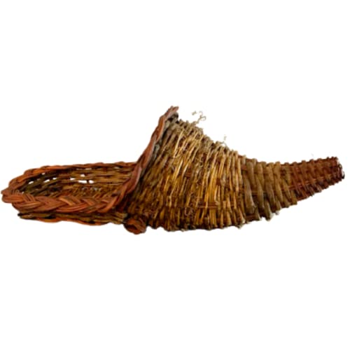 Cornucopia Basket Large, Horn of Plenty Wicker Grapevine Fall Basket, Use for Table Centerpiece, Decorations, Thanksgiving – Bamboo 17 Inch | The Storepaperoomates Retail Market - Fast Affordable Shopping