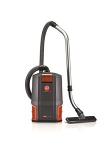 Hoover Commercial HushTone Back Pack 2 Speed Motor with HEPA Filtration and Hexaguard Technology, Extension Wand, Lightweight Design, 6 Quart, CH34006, Black/Orange