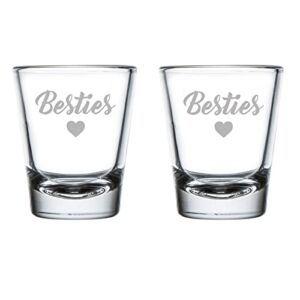 Set of 2 Shot Glasses 1.75oz Shot Glass Besties Best Friend