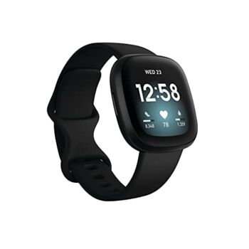 Fitbit Versa 3 Health & Fitness Smartwatch with GPS, 24/7 Heart Rate, Alexa Built-in, 6+ Days Battery, Black/Black, One Size (S & L Bands Included) | The Storepaperoomates Retail Market - Fast Affordable Shopping