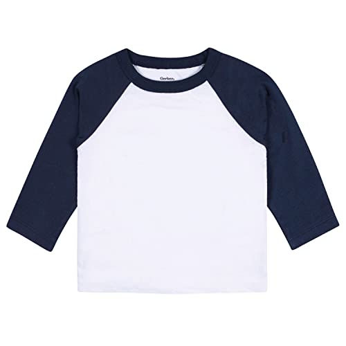Gerber Baby Boys’ 3-Pack Long Sleeve Baseball Tees, Blue & Gray, 6-9 Months | The Storepaperoomates Retail Market - Fast Affordable Shopping