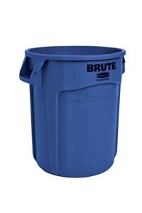 Rubbermaid Commercial Products 1779699 BRUTE Heavy-Duty Round Trash/Garbage Can, 10-Gallon, Blue