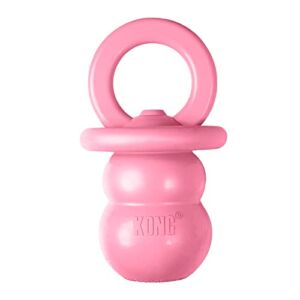 KONG – Puppy Binkie – Soft Teething Rubber, Treat Dispensing Dog Toy – for Medium Puppies – Pink