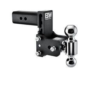 B&W Trailer Hitches Tow & Stow – Fits 2.5″ Receiver, Dual Ball (2″ x 2-5/16″), 5″ Drop, 14,500 GTW – TS20037B