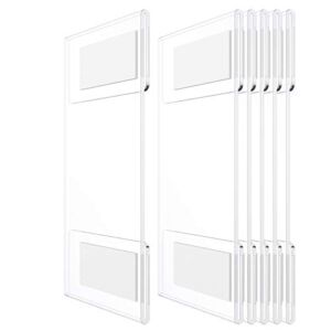 OFFICE MAJOR Acrylic Sign Holder 4×6 – Wall Mount Sign Holder with 3M Tape Adhesive, Office Door Sign, Plastic Frame Wall Sign Holder, Clear Wall Mount Frame (Box of 6)
