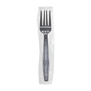 Karat U3530B 7″ Poly-Wrapped Heavy-Weight Disposable Fork, Black (Pack of 1000)