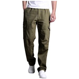 lcepcy Hiking Pants for Men Relaxed Fit Plus Size Multi-Pocket Outdoor Trousers Lightweight Fishing Travel Safari Pants