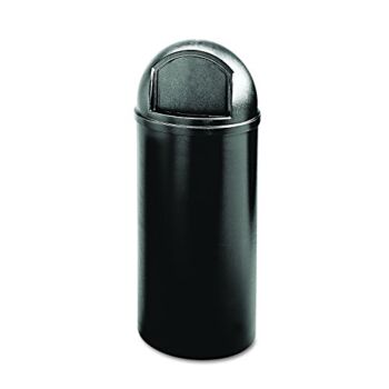 Rubbermaid Commercial Marshall Classic Trash Can, Round, 25 Gallon, Black, FG817088BLA | The Storepaperoomates Retail Market - Fast Affordable Shopping