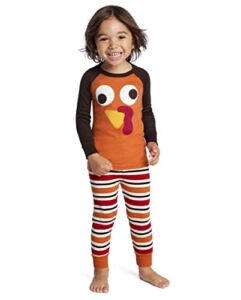 Gymboree Unisex-Child Gymmie Cotton Pajama Sets, Big Kid, Toddler, Baby, Thanksgiving Turkey, 10