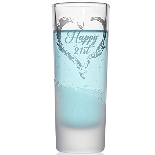 21st Birthday Shot Glass, Funny Birthday Gifts for Him or Her Celebrating 21, Shot Glass for a Happy Birthday Present or 21st Birthday Party Decorations | The Storepaperoomates Retail Market - Fast Affordable Shopping