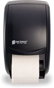 San Jamar R3500TBK Black Pearl Duett Standard Bath Tissue Dispenser