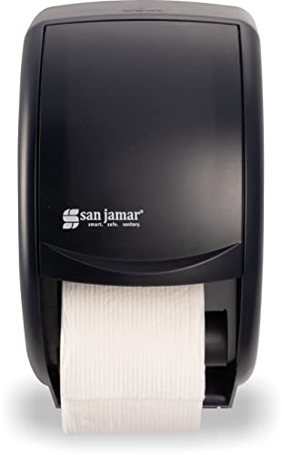 San Jamar R3500TBK Black Pearl Duett Standard Bath Tissue Dispenser | The Storepaperoomates Retail Market - Fast Affordable Shopping