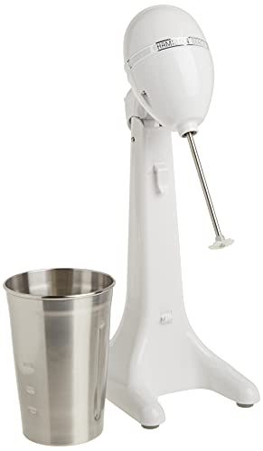 Hamilton Beach 727B DrinkMaster Electric Drink Mixer, Restaurant-Quality Retro Milkshake Maker & Milk Frother, 2 Speeds, Extra-Large 28 oz. Stainless Steel Cup, White | The Storepaperoomates Retail Market - Fast Affordable Shopping