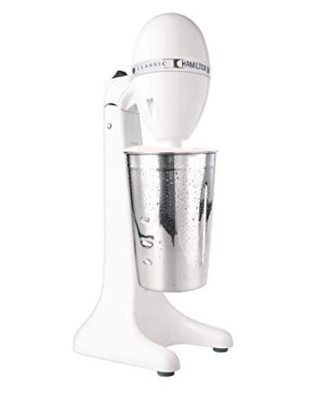 Hamilton Beach 727B DrinkMaster Electric Drink Mixer, Restaurant-Quality Retro Milkshake Maker & Milk Frother, 2 Speeds, Extra-Large 28 oz. Stainless Steel Cup, White | The Storepaperoomates Retail Market - Fast Affordable Shopping
