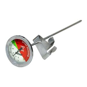 Bayou Classic 5020 5-in Stainless Fry Thermometer Features 50˚F – 400˚F Dial Perfect Addition For Frying