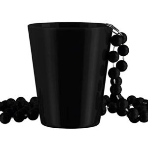 Black Shot Glass Bead Necklace, NON LIGHT UP (12 pack)