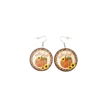 Thanksgiving Fall Earrings Colorful Pumpkin Maple Leaf Dangle Earrings Lightweight Sunflower Leopard Print Acrylic Drop Earring Holiday Night Costume Jewelry-Sunflower | The Storepaperoomates Retail Market - Fast Affordable Shopping