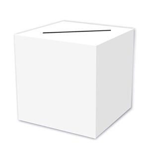 Beistle White Card Box Holder For Weddings, Baby Showers, Birthdays, Graduation Party Supplies