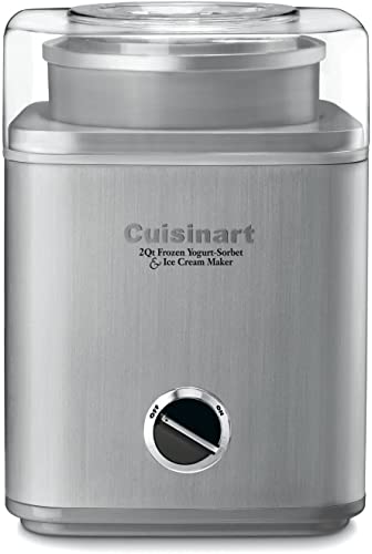 Ice Cream Maker by Cuisinart, Ice Cream and Frozen Yogurt Machine, 2-Qt. Double-Insulated Freezer Bowl, Silver, ICE30BC | The Storepaperoomates Retail Market - Fast Affordable Shopping